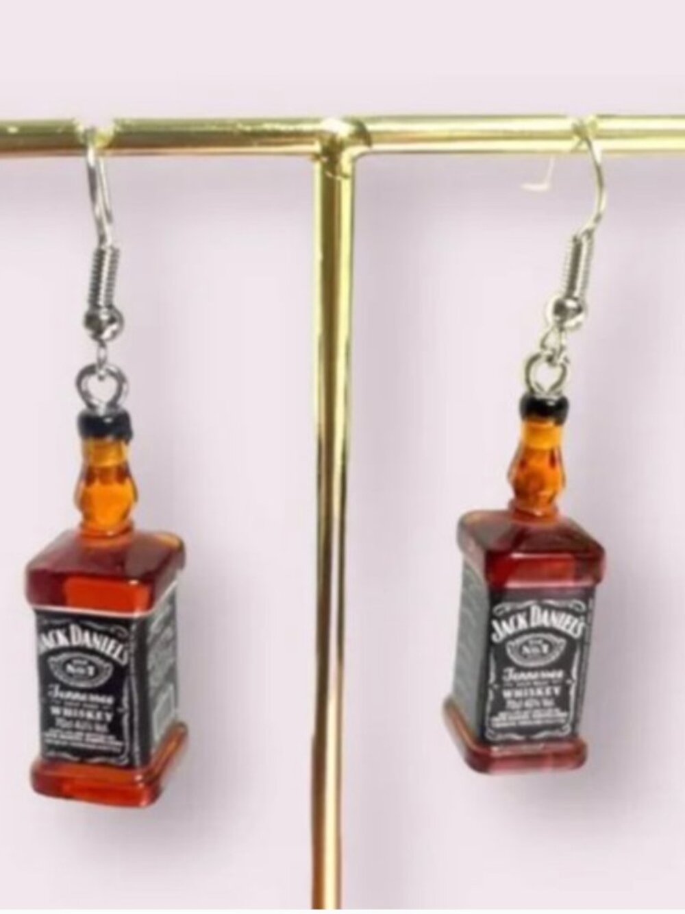 ⭐️❤️FREE Jack Daniels Alcohol Party Drink Bottle Bachelorette Pop Artsy Earrings